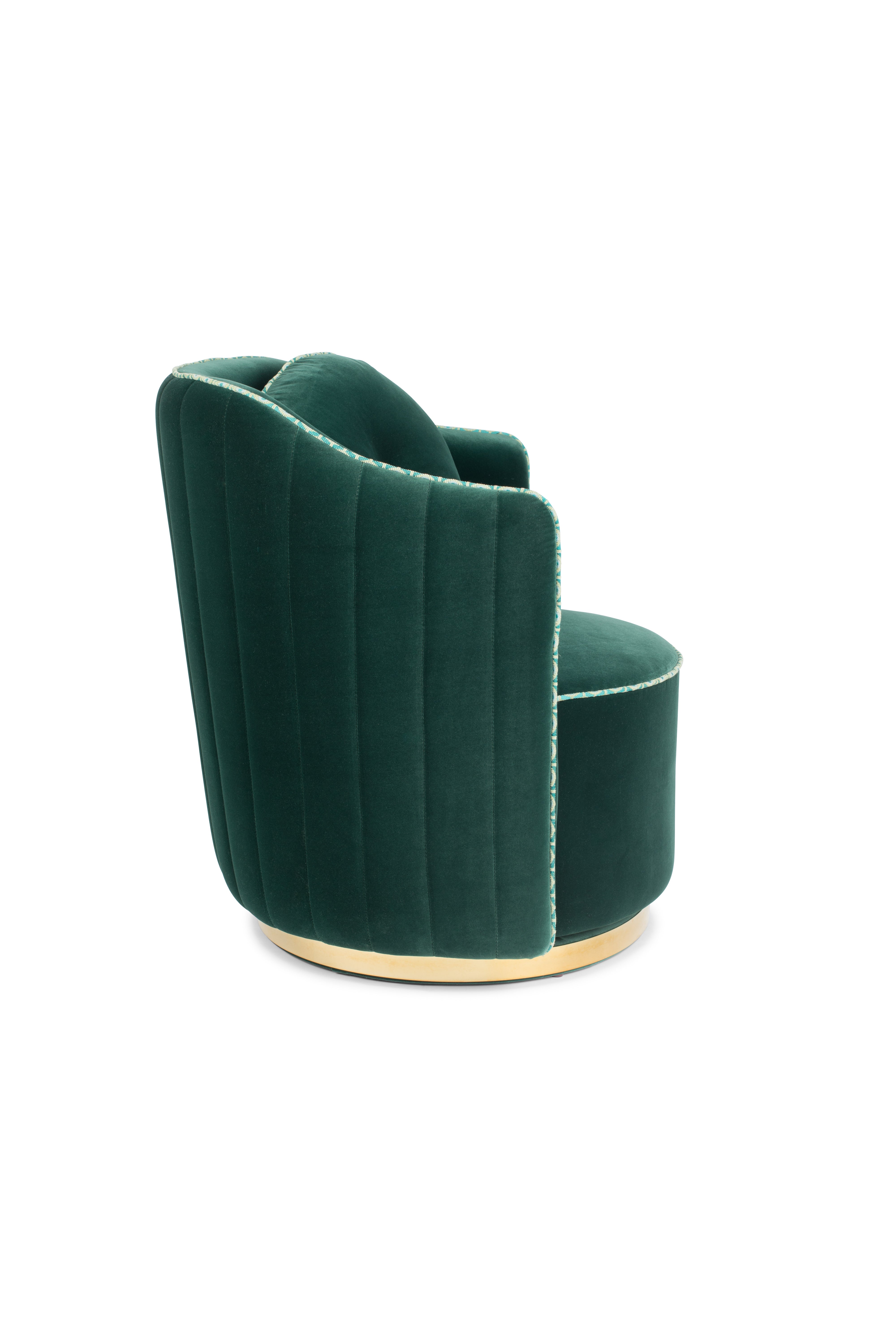 Bold Monkey Sassy Granny Dark Green Velvet Armchair